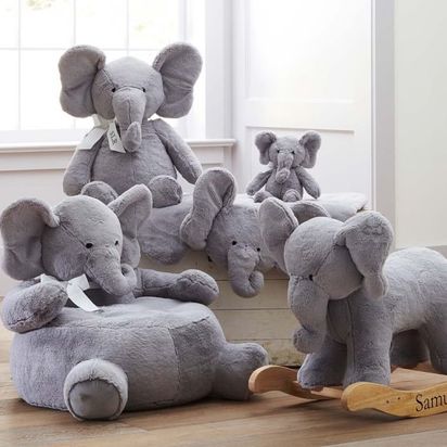 nursery elephant plush rocker