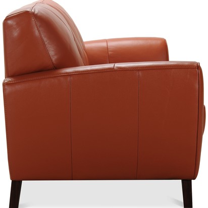 Myia 62 Leather Loveseat Terracotta Blueprint Myia 62 Leather Loveseat Terracotta, Myia Leather Sofa Collection