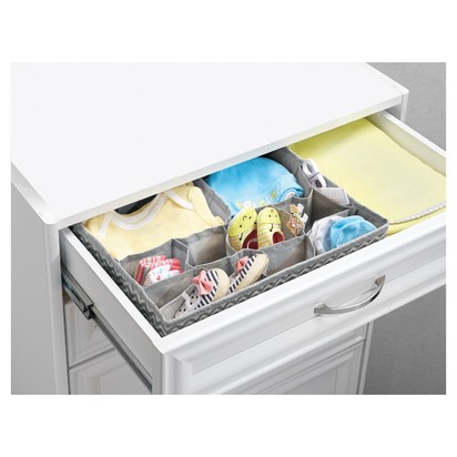 Interdesign Chevron Fabric 4 Piece Nursery Drawer Or Changing